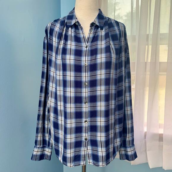 Madewell Central Long Sleeve Button Down Shirt in Lansford Plaid Size Small - Picture 8 of 8